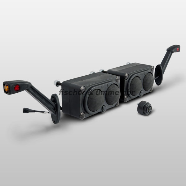 Kugel-Rammpuffer mit Sensor für LKW-Anhänger und Pritschenfahrzeuge
